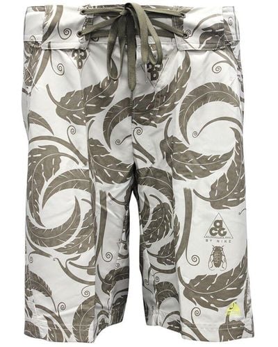 Nike Acg Leaf Print Board Swim Shorts 264348 284 Dd71 Textile - Grey