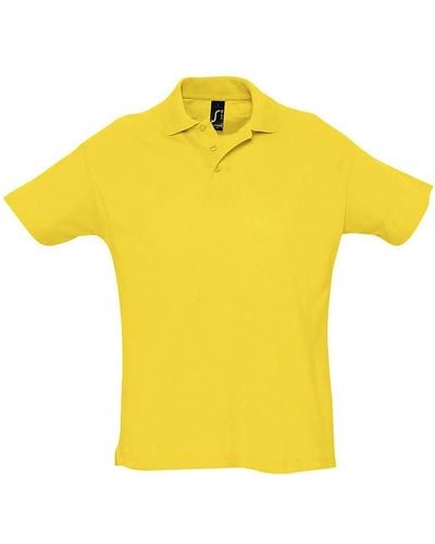 Sol's Summer Ii Pique Short Sleeve Polo Shirt () - Yellow