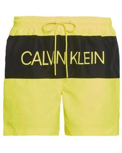 Calvin Klein Km0Km00456 Core Logo Drawstring Trunks - Yellow