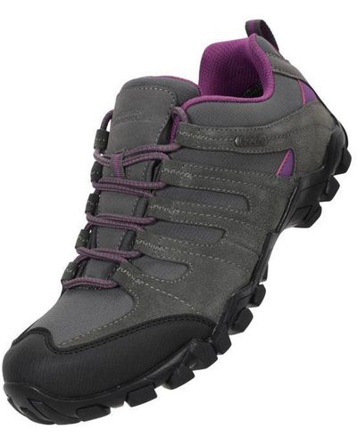 Mountain Warehouse Belfour Suede Waterproof Walking Shoes - Grey
