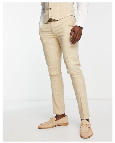 ASOS Skinny Suit Trousers - Natural