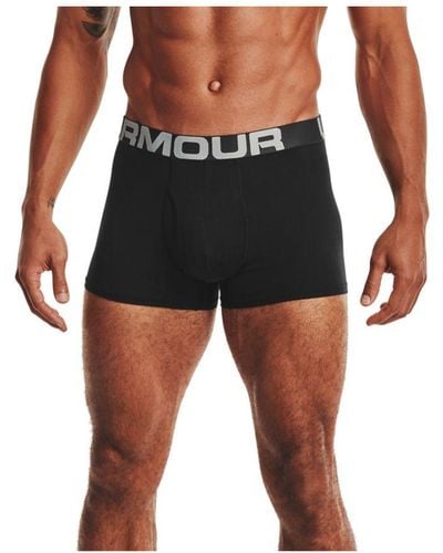 Under Armour 3 Pack Charged Cotton 3" Boxerjock - Black