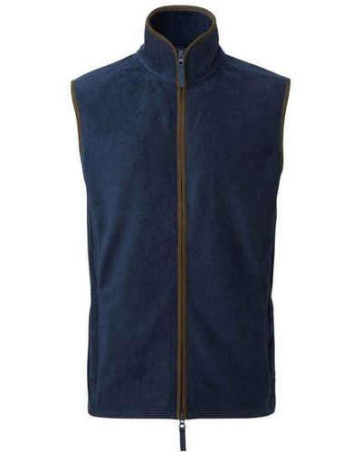 PREMIER Artisan Fleece Gilet (marine / Bruin) - Blauw