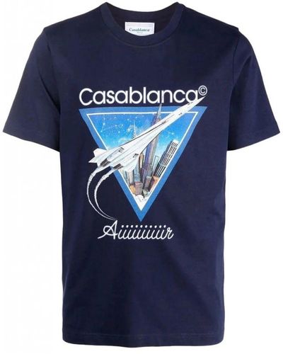 Casablanca 'aiiiiir' T-shirt In Marineblauw