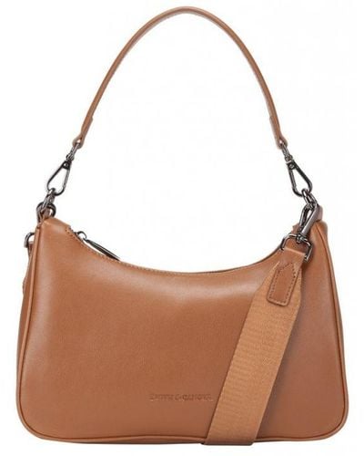 Smith & Canova Leather Baguette Shoulder Bag - Brown