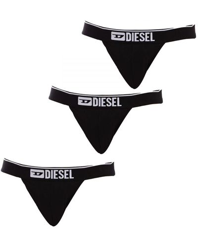 DIESEL Pack-3 Jockstrap Aus Atmungsaktivem Stoff 00sh9i-0gdac Mann - Zwart