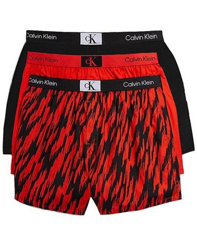 Calvin Klein Ck96 3 Pack Boxer - Red