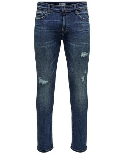 Only & Sons Loom Slim Jeans - Blauw