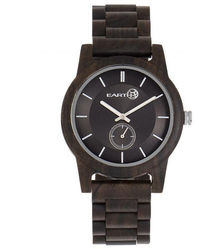 Earth Wood Blue Ridge Bracelet Watch - Black
