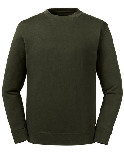 Russell Adult Reversible Organic Sweatshirt (Dark) Cotton - Green