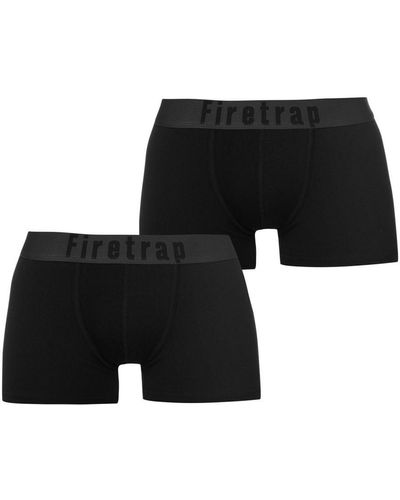 Firetrap 2 Pack Boxers Cotton - Black