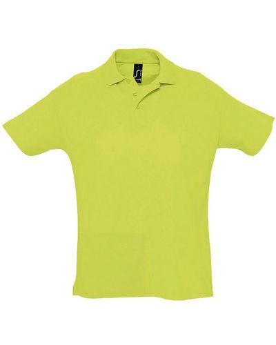 Sol's Summer Ii Pique Short Sleeve Polo Shirt (Apple) - Yellow