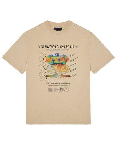 Criminal Damage Phase Rave Poster T-Shirt - Natural