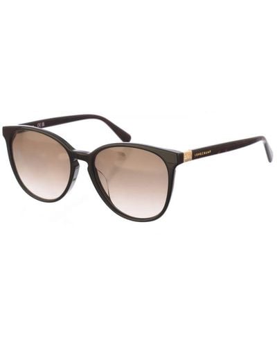 Longchamp Lo647S Oval Shaped Acetate Sunglasses - Black