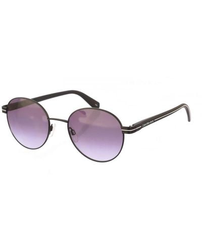 Calvin Klein Ckj22203S Round Shape Metal Sunglasses - Purple