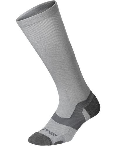 2XU Vectr Merino Light Cusion Full Length Sock/ Nylon - Grey