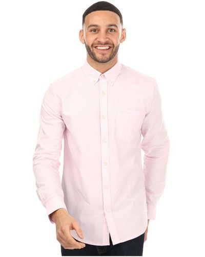 Ben Sherman Oxford Overhemd Met Lange Mouwen Voor , Roze
