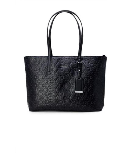 Calvin Klein Print Handbag - Black