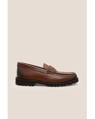 Oswin Hyde Theo Classic Leather Penny Loafer - Natural