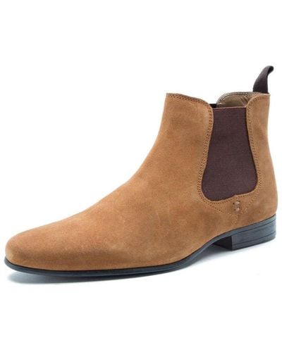 Red Tape Stanway Suede Leather Tan Chelsea Boots - Brown