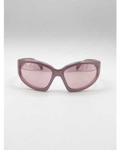 SVNX Wrap Around Sunglasses - Pink