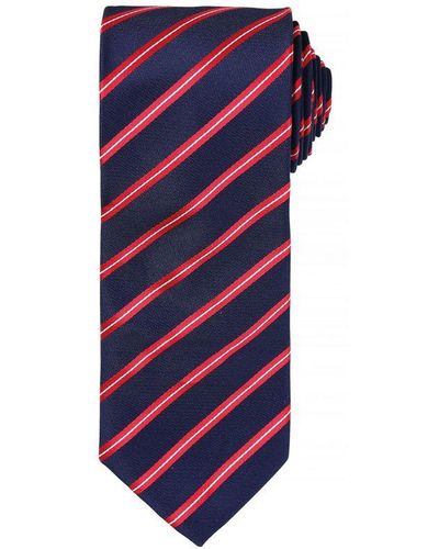 PREMIER Sports Stripe Pattern Formal Work Tie (/ ) - Blue