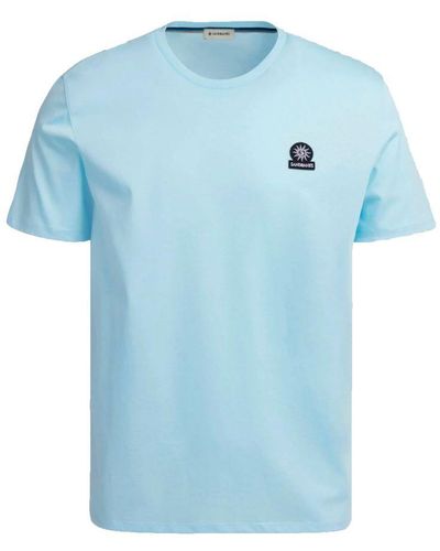 Sandbanks Badge Logo T-Shirt Crystal - Blue