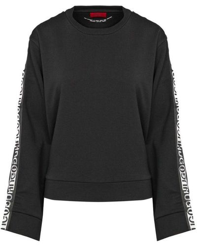 HUGO 's Dalara Relaxed Fit Sweatshirt In Black - Zwart
