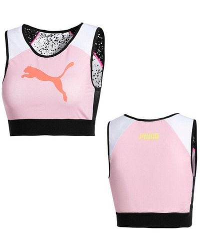 PUMA X Sophia Webster Reversible Crop Top Casual Gym Vest 578563 02 - Pink
