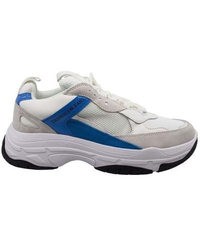Calvin Klein Jeans Marvin Trainers Nubuck Leather - Blue