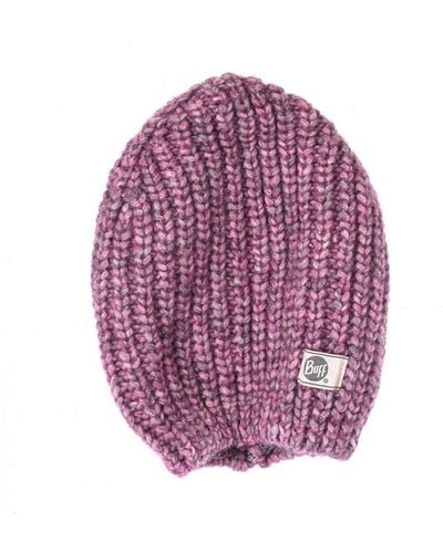 Buff Knitted Hat 100600 - Purple