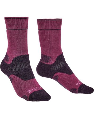 Bridgedale Hike Midweight Merino Wool Walking Socks - Purple