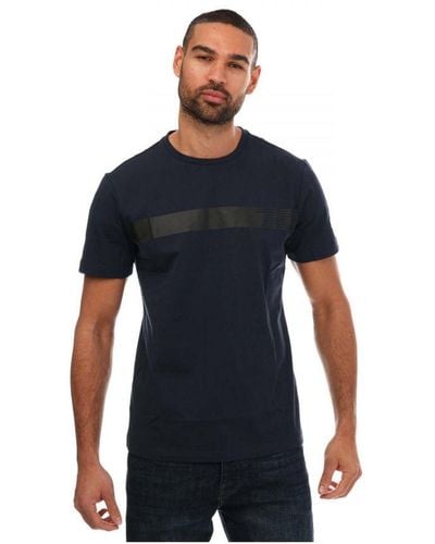 EA7 Men's Emporio Armani 7 Series T-shirt In Navy - Blauw