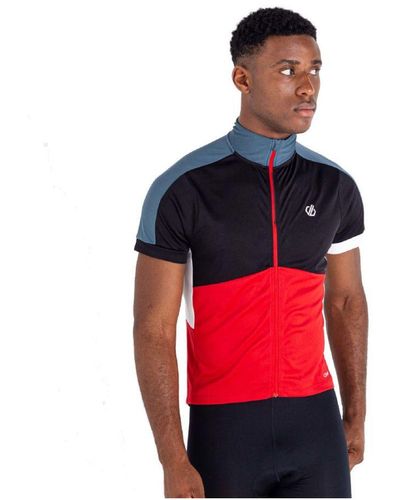 Dare 2b Protraction Ii Wicking Cycling Jersey Top - Red