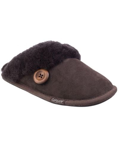 Cotswold Ladies Lechlade Sheepskin Mule Slippers () - Brown