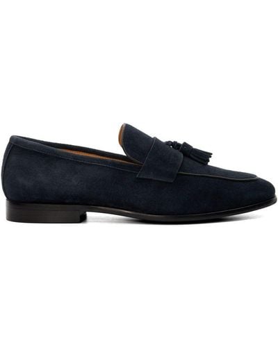 Dune Saxxton - Tassel Trim Loafers Leather - Blue