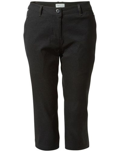 Craghoppers Ladies Kiwi Pro Ii Cropped Trousers () - Black