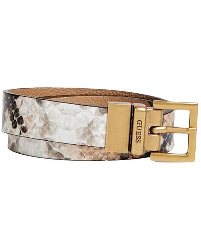 Guess Riem Woman Abey Omkeerbare Python - Wit