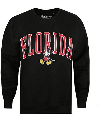Disney Ladies Mickey Mouse Varsity Sweatshirt (/) - Black