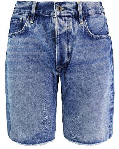 Pepe Jeans Relaxed Fit Belife Short Blue Bottoms Pm800739 000 Cotton