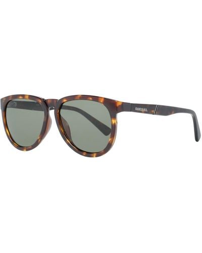 DIESEL Oval Dark Havana Sunglasses - Brown