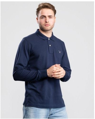 GANT Regular Fit Polo Met Logo Donkerblauw