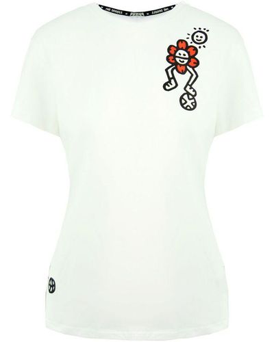 PUMA X Mr Doodle Short Sleeve Crew Neck T-Shirt 598691 02 Cotton - White
