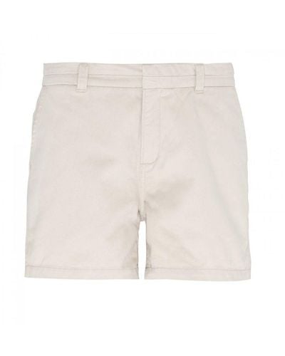 Asquith & Fox Klassieke Fit Shorts (natuurlijk) - Wit