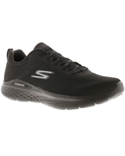 Skechers Running Trainers Go Runllite Quick St Lace Up Textile - Black