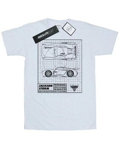 Disney Cars Jackson Storm Blueprint T-Shirt () Cotton