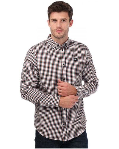 Weekend Offender Barbaro Checked Shirt - Grey