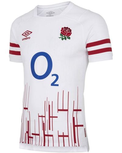 Umbro Engeland Rugby 22/23 Pro Home Jersey (wit/rood/blauw)