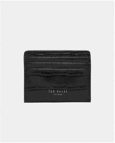 Ted Baker Mxw Fabay Croc Effect Cardholder - Black