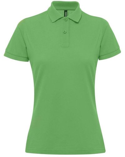 Asquith & Fox Ladies Short Sleeve Performance Blend Polo Shirt (Kelly) - Green